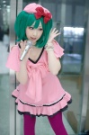 beret cosplay dress green_hair macross macross_frontier miiko pantyhose ranka_lee twintails rating:Safe score:3 user:nil!