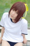 buruma cosplay gym_uniform hair_ribbons narihara_riku pantyhose ponytail shorts suzumiya_haruhi suzumiya_haruhi_no_yuuutsu tshirt rating:Safe score:0 user:nil!