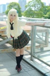 blonde_hair blouse boku_wa_tomodachi_ga_sukunai cosplay kashiwazaki_sena kneesocks miiko pantyhose pleated_skirt school_uniform skirt rating:Safe score:2 user:nil!