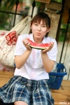 blouse costume hikita_saya misty_250 pleated_skirt school_uniform skirt watermelon rating:Safe score:0 user:nil!