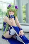 boots cc code_geass cosplay green_hair katsuki_raimu qipao thigh_boots thighhighs rating:Safe score:1 user:nil!