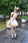 ai_(vi) apron cosplay dress hairbow koizumi_hanayo love_live!_school_idol_project socks rating:Safe score:1 user:nil!