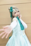 arm_warmers blonde_hair bowtie cosplay dress hairbows izumi_haru love_live!_school_idol_project minami_kotori ponytail rating:Safe score:0 user:pixymisa