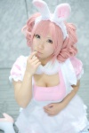 animal_ears apron bunny_ears cleavage cosplay haru_(iii) inu_boku_secret_service maid maid_uniform pink_eyes pink_hair roromiya_karuta thighhighs rating:Safe score:0 user:pixymisa