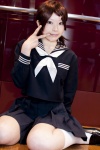 cosplay hair_clip kneesocks mashiro_yuki original pleated_skirt sailor_uniform scarf school_uniform skirt rating:Safe score:1 user:pixymisa