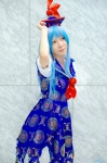 blouse blue_hair cosplay hat jumper kamishirasawa_keine maropapi touhou rating:Safe score:0 user:nil!