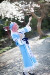 atsuki cosplay dress fan hat pink_hair saigyouji_yuyuko socks suite_memory touhou rating:Safe score:1 user:nil!