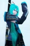 aqua_hair cosplay default_costume hatsune_miku houtou_singi twintails vocaloid rating:Safe score:2 user:Log