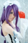 corset cosplay detached_sleeves fingerless_gloves fujihisa gloves hairband ikkitousen kanu_unchou purple_hair rating:Safe score:0 user:nil!