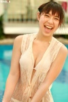 bikini_top cleavage hikita_saya misty_251 open_clothes pool sleeveless_blouse swimsuit wet rating:Safe score:0 user:nil!
