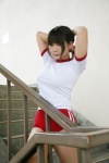 asahina_mikuru buruma chocoball cosplay gym_uniform pantyhose sheer_legwear shorts suzumiya_haruhi_no_yuuutsu tshirt rating:Safe score:2 user:nil!