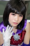 bishoujo_senshi_sailor_moon bow cosplay elbow_gloves gloves riino sailor_saturn sailor_uniform school_uniform tomoe_hotaru rating:Safe score:0 user:pixymisa