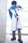 blue_hair boots cd coat cosplay crossplay default_costume haiji kaito microphone scarf trousers vocaloid rating:Safe score:0 user:nil!