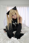 bed blonde_hair cosplay detached_sleeves dress enako golden_darkness hairbows to_love-ru twintails rating:Safe score:0 user:nil!
