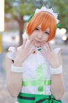 apron cosplay dress hairband hoshizora_rin love_live!_school_idol_project maid maid_uniform matsumoto_ruisuke orange_hair rating:Safe score:0 user:nil!