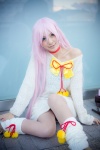 bow choker cosplay heterochromia k leggings nanayo neko_(k) pink_hair sweater rating:Safe score:0 user:pixymisa