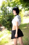 ass blouse cosplay croptop okino_mayoko pleated_skirt school_uniform skirt twin_braids yukino_koro zone-00 rating:Safe score:3 user:nil!