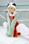 blonde_hair blouse cosplay kagamine_rin panda_hat qipao trousers vocaloid yumeo rating:Safe score:0 user:nil!