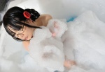 bathroom bathtub braids chocoball fujisawa_yayoi glasses ojou_matsuri_final soap_suds towel uchuu_no_stellvia wet rating:Safe score:0 user:nil!