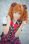 blouse cosplay ian idolmaster_2 pleated_skirt red_hair skirt takatsuki_yayoi twintails vest rating:Safe score:0 user:nil!