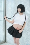 blouse cosplay croptop juju kneesocks okino_mayoko pleated_skirt skirt twin_braids zone-00 rating:Safe score:4 user:nil!