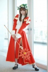 akumania cosplay dress garter_belt high_priest ragnarok_online staff thighhighs wreath rating:Safe score:1 user:nil!