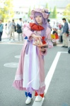 cosplay dress hat pantyhose patchouli_knowledge purple_hair robe touhou yoppy rating:Safe score:1 user:nil!