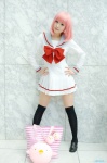 berry_berry cosplay dress pantyhose pink_hair sailor_uniform school_uniform thighhighs tsugihagi_mishin yukinohara_kurumi zettai_ryouiki rating:Safe score:1 user:nil!