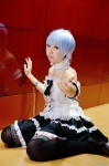 ayanami_rei blue_hair chains choker corset cosplay hana miniskirt neon_genesis_evangelion skirt thighhighs zettai_ryouiki rating:Safe score:1 user:nil!