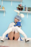 animal_ears blue_hair bodysuit boots bunny_ears cosplay gloves saku siesta410 thighhighs umineko_no_naku_koro_ni rating:Safe score:0 user:nil!