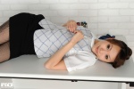 blouse fishnet_pantyhose hair_bun miniskirt pantyhose rq-star_433 skirt ueda_saki vest rating:Safe score:0 user:nil!