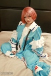 arai_yomi bed cosplay dress open_clothes pink_hair saigyouji_yuyuko touhou touhou_otome_rambu_vol._6 rating:Safe score:0 user:nil!