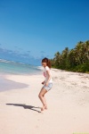 beach bikini_top denim dgc_0934 nitou_misaki ocean ponytail shorts swimsuit tshirt rating:Safe score:0 user:nil!