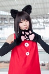 animal_ears black_(sentimental_circus) cat_ears cat_paws cosplay dress elbow_gloves gloves paw_gloves rikuro sentimental_circus sleeveless rating:Safe score:0 user:pixymisa