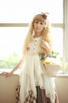 blonde_hair cosplay dress flower hairband long_skirt original shuuto skirt rating:Safe score:0 user:pixymisa