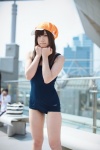 bakemonogatari cosplay hat miiko_(ii) one-piece_swimsuit sengoku_nadeko swimsuit rating:Safe score:1 user:nil!