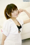 bra dress nurse nurse_uniform open_clothes ponytail sano_mirai rating:Safe score:0 user:nil!
