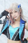 aikatsu! camisole cosplay fingerless_gloves kurosawa_rin_(aikatsu!) multi-colored_hair shimotsuki_sato vest rating:Safe score:0 user:nil!