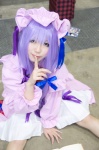 bows cosplay dress hat maxazi-k patchouli_knowledge purple_hair ribbons touhou twintails rating:Safe score:0 user:pixymisa