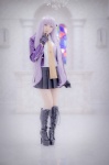 blazer blouse boots cosplay danganronpa gloves kirigiri_kyouko kirigiri_to_celestia_san_danganronpa kneehighs lechat pleated_skirt purple_hair skirt tie twin_braids rating:Safe score:0 user:nil!