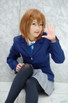 blazer blouse cosplay gingamu hair_clips hirasawa_yui k-on! pantyhose pleated_skirt school_uniform skirt rating:Safe score:2 user:nil!