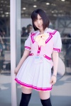 blouse bowtie cosplay minatsuki_naru original pleated_skirt skirt thighhighs zettai_ryouiki rating:Safe score:0 user:pixymisa