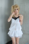 benio blonde_hair cosplay dress hitsu side_ponytail strap_slip teddy zone-00 rating:Safe score:1 user:nil!