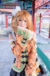 corset cosplay detached_sleeves hello!_aki_love_live!_ichi itsuki_akira kousaka_honoka love_live!_school_idol_project miniskirt orange_hair side_ponytail skirt rating:Safe score:0 user:nil!