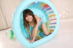 bikini_top braids cleavage hanai_miri inflatable_pool legwarmers shorts swimsuit rating:Safe score:0 user:nil!