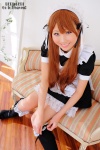 apron cosplay dress hairband kneehighs maid maid_uniform original yukari rating:Safe score:0 user:nil!
