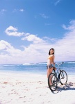 akiyama_rina beach bicycle bikini_top ocean shorts swimsuit ys_web_261 rating:Safe score:1 user:nil!