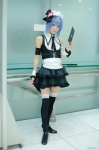 apron blue_hair cosplay crossplay hairband maid maid_uniform miniskirt otoko_no_ko_wa_meido_fuku_ga_osuki!? skirt sleeveless_blouse tatsuki_(ii) thighhighs vest yuki_(otosuki) zettai_ryouiki rating:Safe score:3 user:nil!