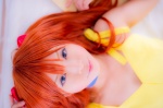 bed choker cosplay dress hair_pods mashiro_yuki neon_genesis_evangelion red_hair soryu_asuka_langley twintails rating:Safe score:0 user:nil!