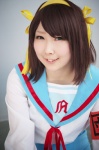 ameri_rai armband cosplay hairband hair_ribbons pleated_skirt sailor_uniform school_uniform skirt suzumiya_haruhi suzumiya_haruhi_no_yuuutsu rating:Safe score:0 user:nil!